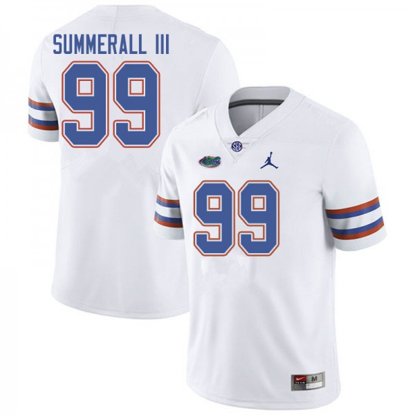 Jordan Brand Men #99 Lloyd Summerall III Florida Gators College Football Jersey White